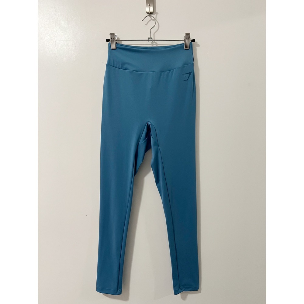 Gymshark Women's Teal Blue Training Leggings High Waisted Athletic Pants Size M